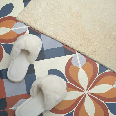 Rectangular wall panel Floral motif in a geometric style