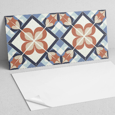 Rectangular wall panel Floral pattern in symmetrical shapes