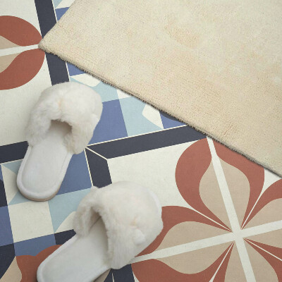 Rectangular wall panel Floral pattern in symmetrical shapes