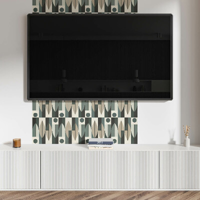 Rectangular wall panel Modern geometric motif
