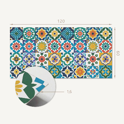Rectangular bathroom wall panel Floral and geometric compositions