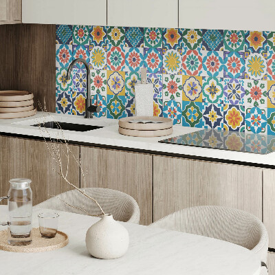 Rectangular bathroom wall panel Floral and geometric compositions