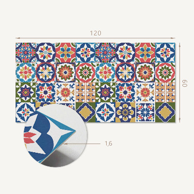 Rectangular wall panel Mosaic squares in attractive arrangements