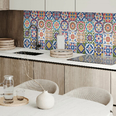 Rectangular wall panel Mosaic squares in attractive arrangements