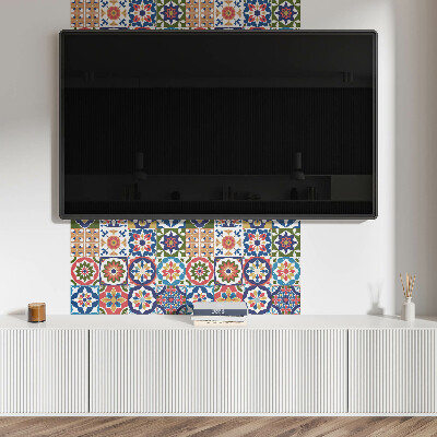 Rectangular wall panel Mosaic squares in attractive arrangements