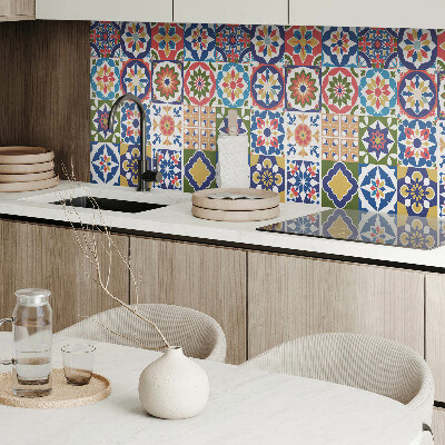 Rectangular wall panel Mosaic squares in attractive arrangements