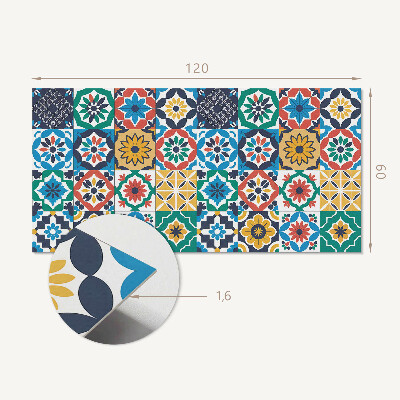 Rectangular bathroom wall panel Mosaic patterns in a harmonious arrangement