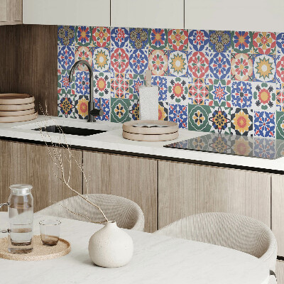 Rectangular decorative wall panel Mosaic arrangements in rows