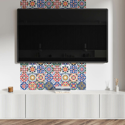 Rectangular decorative wall panel Mosaic arrangements in rows