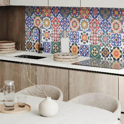 Rectangular decorative wall panel Mosaic arrangements in rows