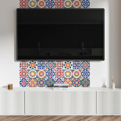 Rectangular decorative wall panel Mosaic arrangements in rows