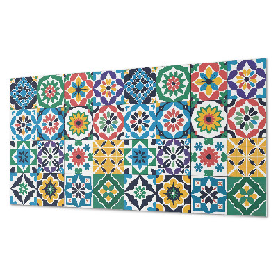 Rectangular wall panel Mosaic grids in a graphic style