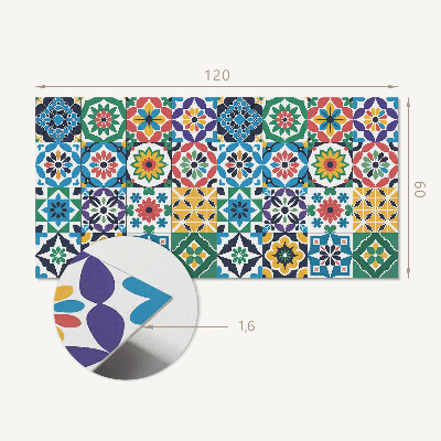 Rectangular wall panel Mosaic grids in a graphic style