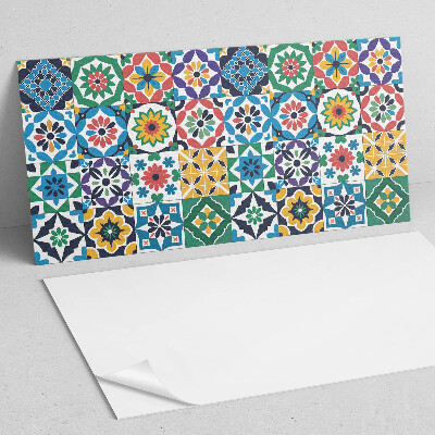 Rectangular wall panel Mosaic grids in a graphic style