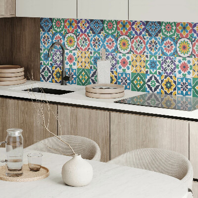 Rectangular wall panel Mosaic grids in a graphic style