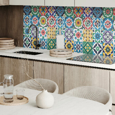 Rectangular wall panel Mosaic grids in a graphic style