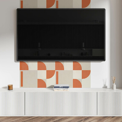 Rectangular wall panel Abstract set of forms