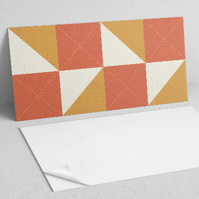 Rectangular bathroom wall panel Warm geometric patterns
