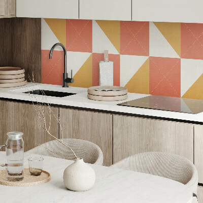 Rectangular bathroom wall panel Warm geometric patterns