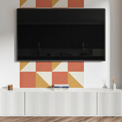 Rectangular bathroom wall panel Warm geometric patterns