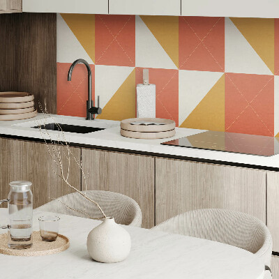 Rectangular bathroom wall panel Warm geometric patterns