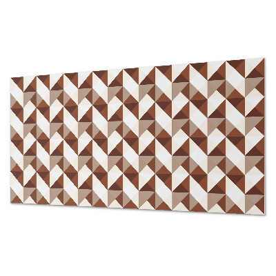 Rectangular bathroom wall panel Triangular geometry in a modern style