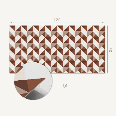 Rectangular bathroom wall panel Triangular geometry in a modern style