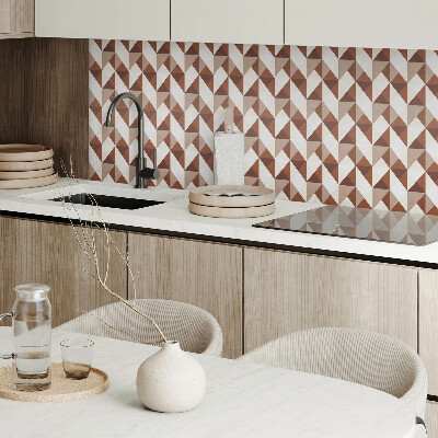 Rectangular bathroom wall panel Triangular geometry in a modern style