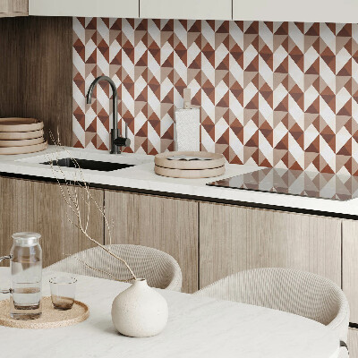 Rectangular bathroom wall panel Triangular geometry in a modern style