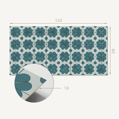 Rectangular wall panel Floral motifs in the composition