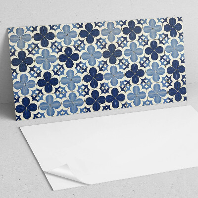 Rectangular bathroom wall panel Floral shapes in geometry