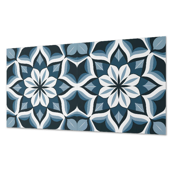 Rectangular decorative wall panel Floral harmony in symmetry