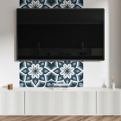 Rectangular decorative wall panel Floral harmony in symmetry