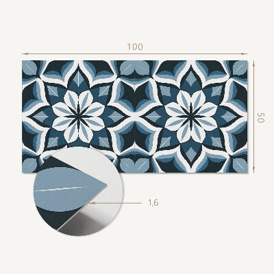 Rectangular decorative wall panel Floral harmony in symmetry