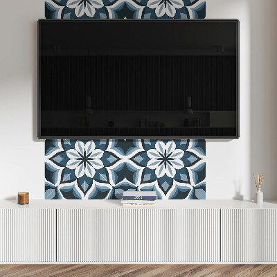 Rectangular decorative wall panel Floral harmony in symmetry