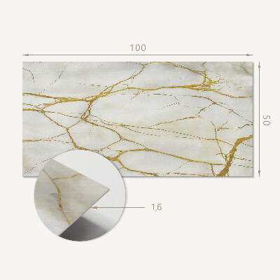 Rectangular wall panel Marble pattern with subtle veining