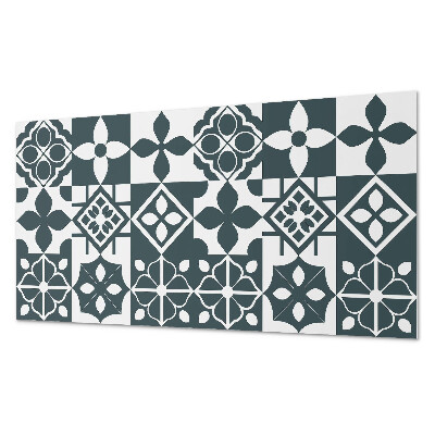 Rectangular bathroom wall panel Geometric motifs in tiles