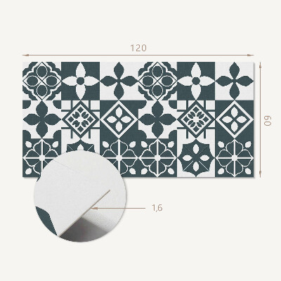 Rectangular bathroom wall panel Geometric motifs in tiles