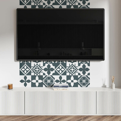 Rectangular bathroom wall panel Geometric motifs in tiles