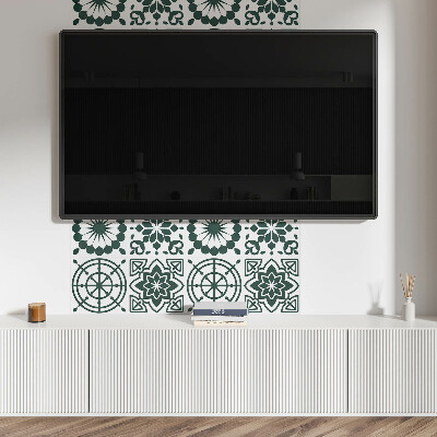 Rectangular bathroom wall panel Floral-geometric pattern