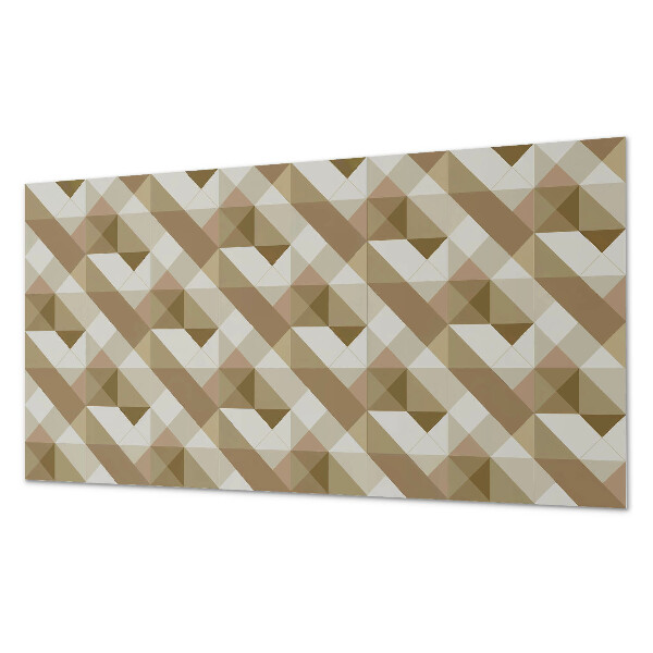 Rectangular bathroom wall panel Earthy shapes in a geometric style