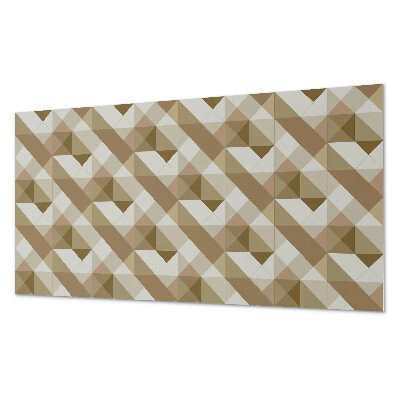Rectangular bathroom wall panel Earthy shapes in a geometric style