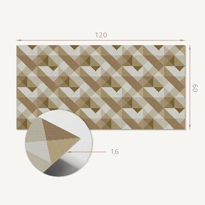 Rectangular bathroom wall panel Earthy shapes in a geometric style