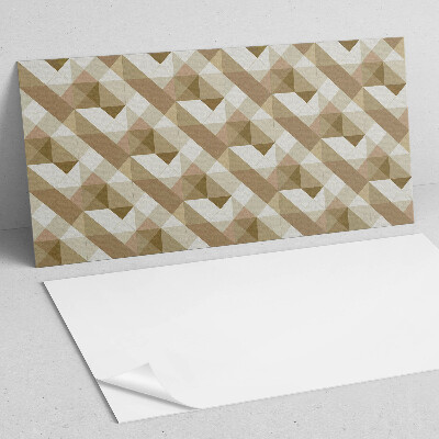 Rectangular bathroom wall panel Earthy shapes in a geometric style