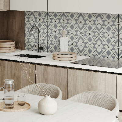 Rectangular bathroom wall panel Geometric style rhombus pattern