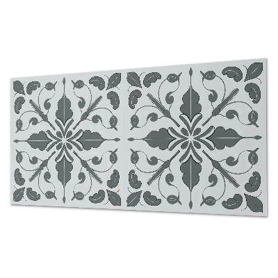 Rectangular bathroom wall panel A plant pattern in harmonious symmetry