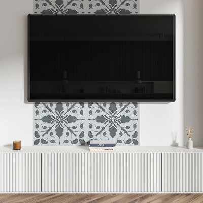 Rectangular bathroom wall panel A plant pattern in harmonious symmetry