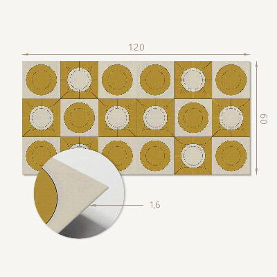 Rectangular wall panel A modern motif with round shapes