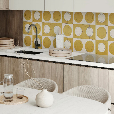 Rectangular wall panel A modern motif with round shapes
