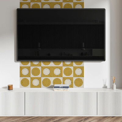 Rectangular wall panel A modern motif with round shapes